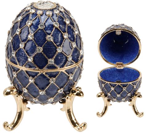 enamel metal crystals egg trinket box|enamel boxes collectibles.